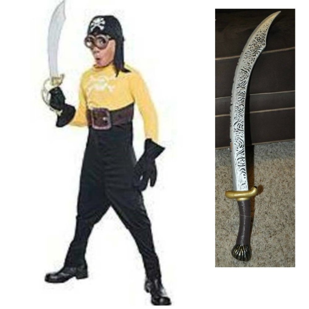 Minion Pirate Halloween Costume 4/6 Despicable Me Jumpsuit 4 Pc Boys